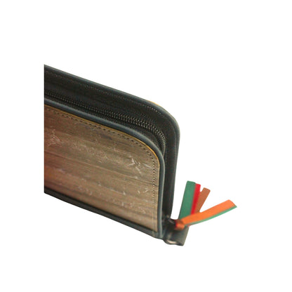 Gala Chocolate Hills family passport holder daily planner close-up zipper view.