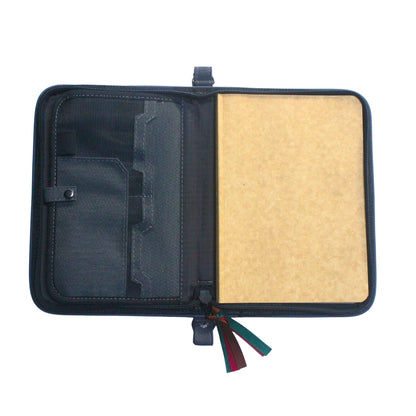 Gala Chocolate Hills family passport holder daily planner open with planner view.