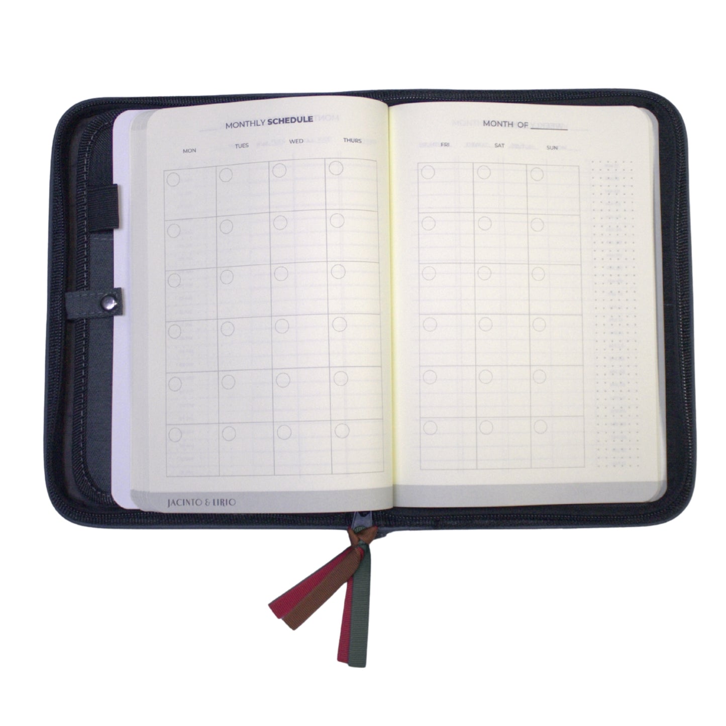 Gala Chocolate Hills family passport holder daily planner open monthly schedule planner.