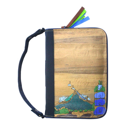 Gala Mayon family passport holder daily planner front view.