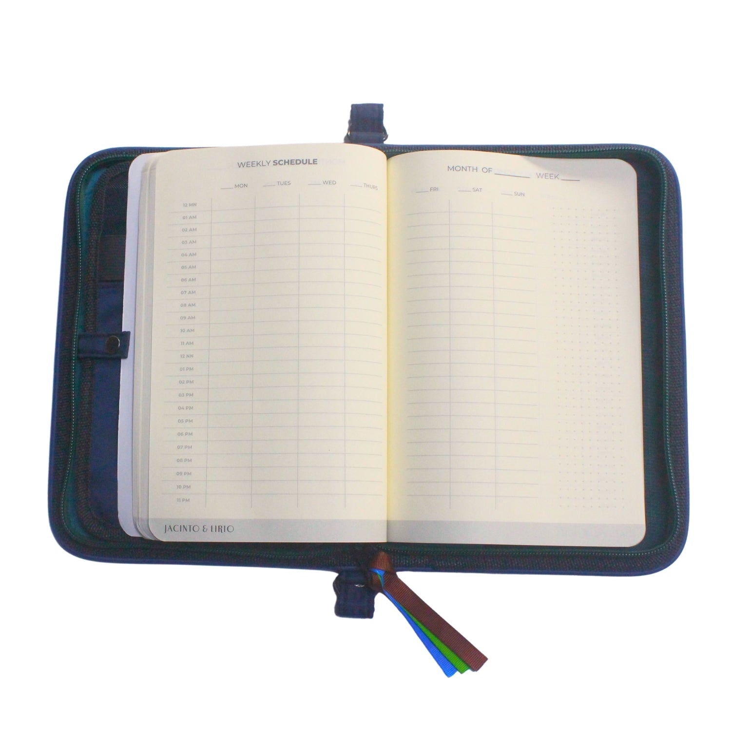 Gala Mayon family passport holder daily planner open weekly schedule planner.