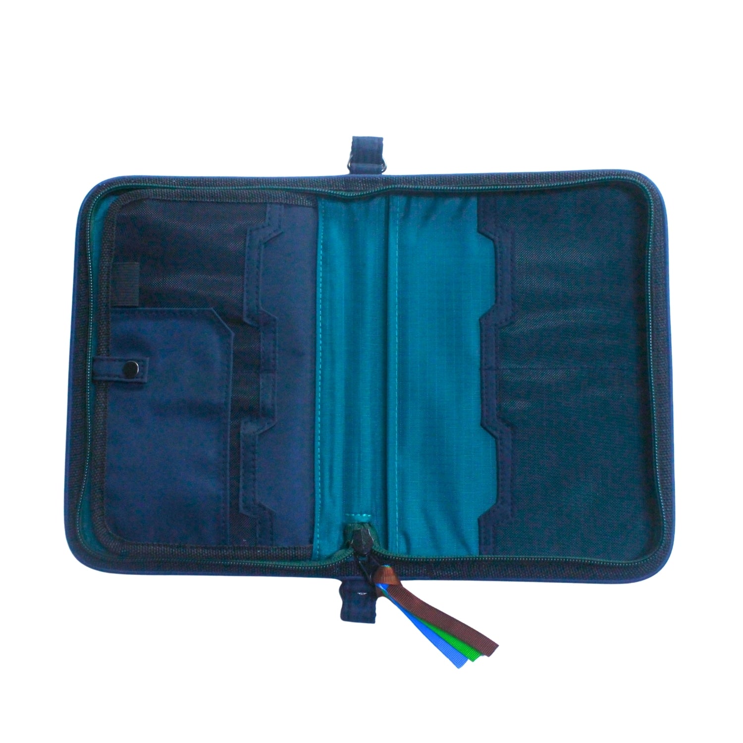 Gala Mayon family passport holder daily planner open empty view.