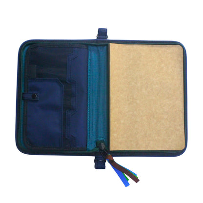 Gala Mayon family passport holder daily planner open with planner view.