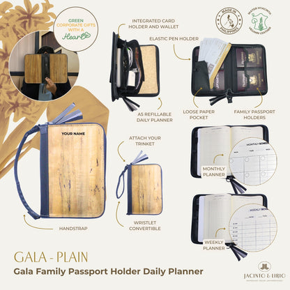 Gala Plain Family Passport Holder and Daily Planner Wallet – Sustainable Corporate Giveaway for Planner Enthusiasts