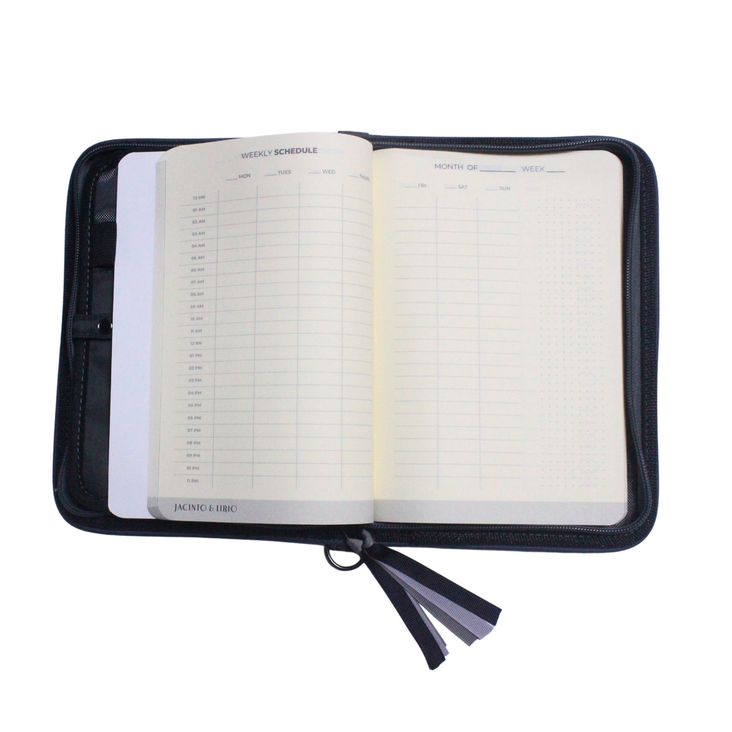 Gala Plain family passport holder daily planner open weekly schedule planner.