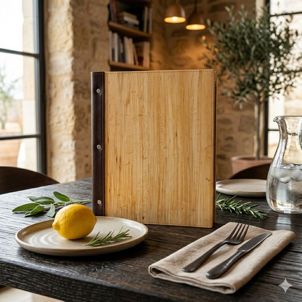 Vegan Leather Menu Holder, Menu Holder, Ecoingenuity Inc., Jacinto & Lirio. - Jacinto & Lirio