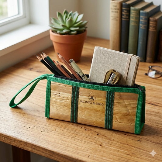 Vegan Leather Pencil Case, Pencil Case, Ecoingenuity Inc., Jacinto & Lirio. - Jacinto & Lirio