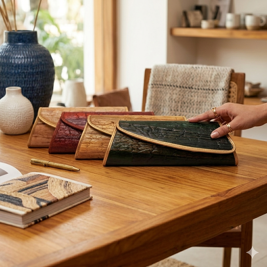 Vegan Leather Oriol Clutch, Clutch, Ecoingenuity Inc., Jacinto & Lirio. - Jacinto & Lirio