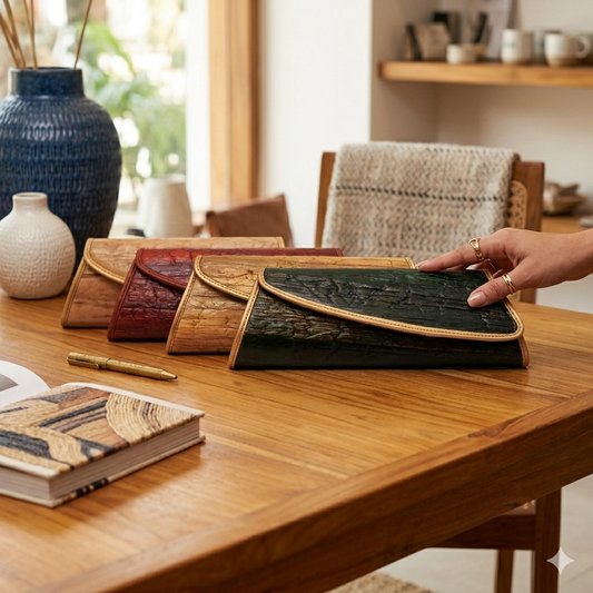 Vegan Leather Oriol Clutch, Clutch, Ecoingenuity Inc., Jacinto & Lirio. - Jacinto & Lirio