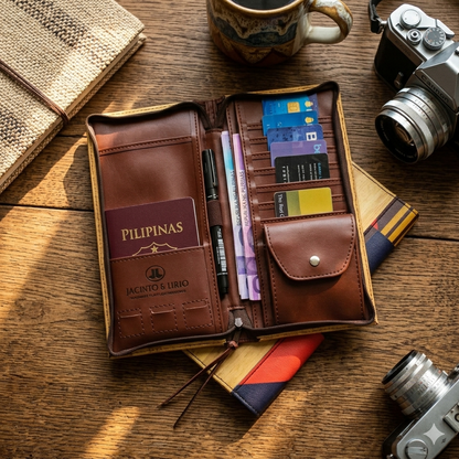 Vegan Leather Travel Wallet (JLTWAL03), Wallet, Ecoingenuity Inc., Jacinto & Lirio. - Jacinto & Lirio