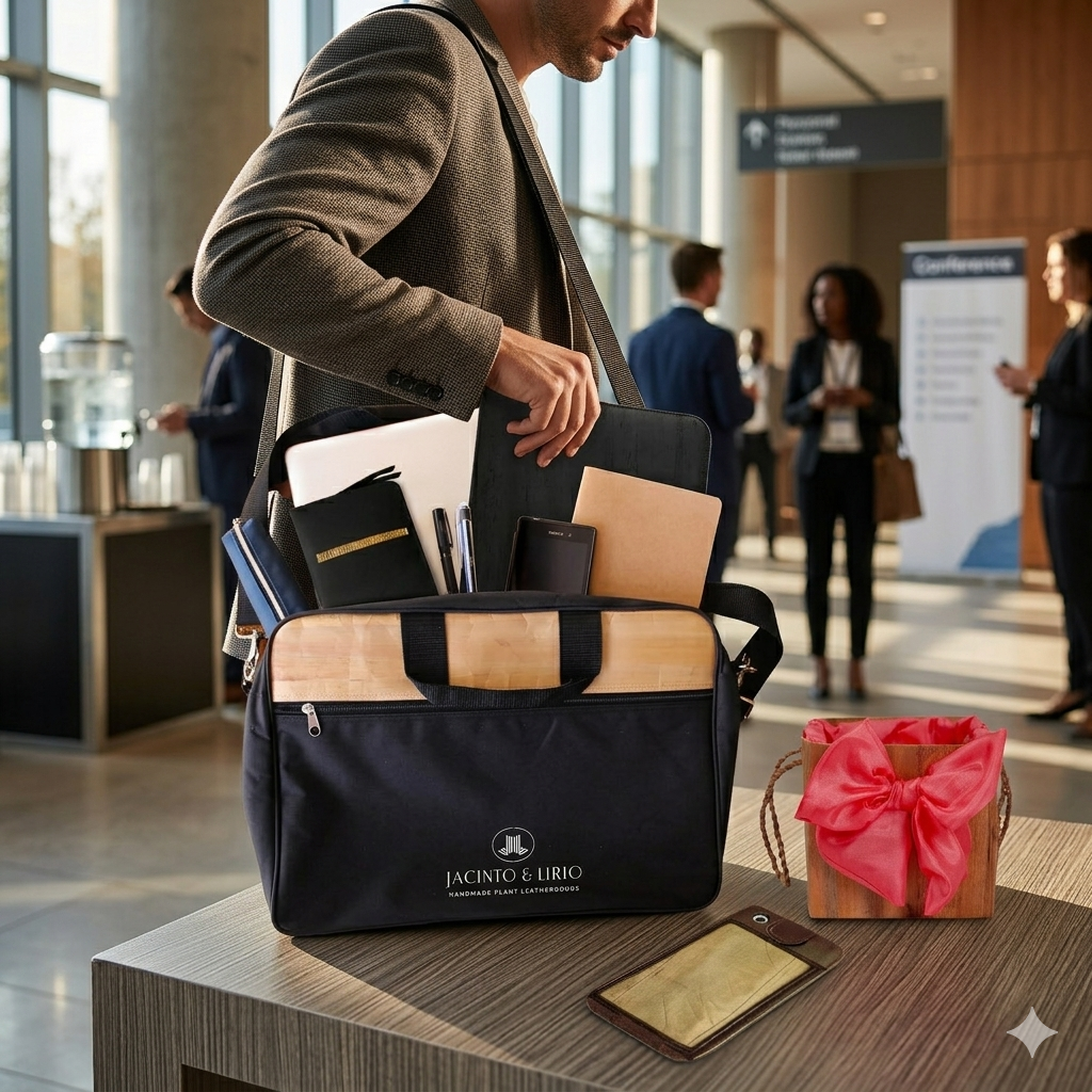 Vegan Leather Conference Bag