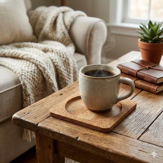 Vegan Leather Coaster, Coaster, Ecoingenuity Inc., Jacinto & Lirio. - Jacinto & Lirio