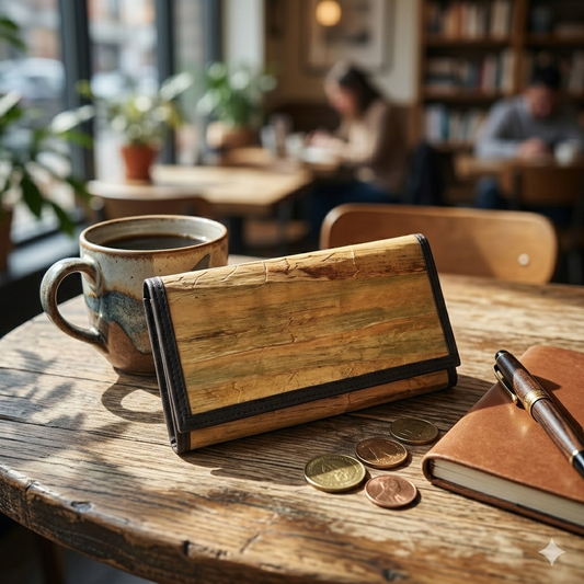 Vegan Leather Japanese Wallet, Japanese Wallet, Ecoingenuity Inc., Jacinto & Lirio. - Jacinto & Lirio