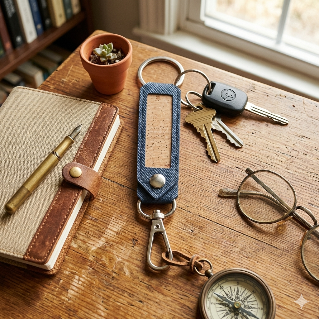 Vegan Leather Belt Keychain, Keychain, Ecoingenuity Inc., Jacinto & Lirio. - Jacinto & Lirio