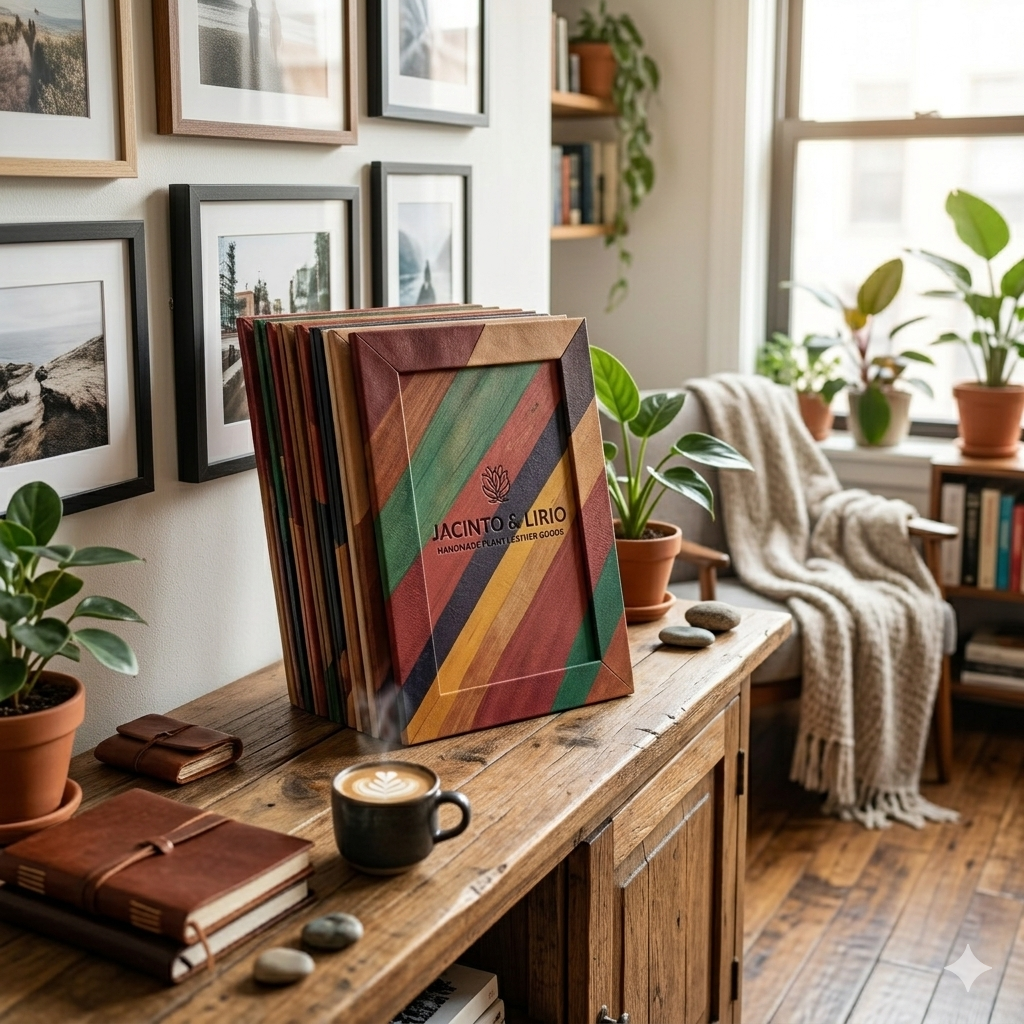 Vegan Leather Picture Frames, Frame, Ecoingenuity Inc., Jacinto & Lirio. - Jacinto & Lirio