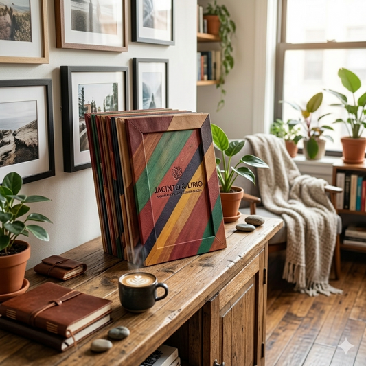 Vegan Leather Picture Frames, Frame, Ecoingenuity Inc., Jacinto & Lirio. - Jacinto & Lirio