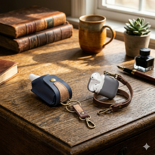 Vegan Leather Keyfob Keychain (KeyFob02), Keychain, Ecoingenuity Inc., Jacinto & Lirio. - Jacinto & Lirio