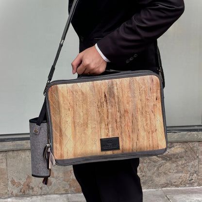 Hiraya Multifunctional and Eco-Friendly 13”/ 15” Workstation Laptop Bag with Privacy Panel, Built-In Laptop Stand, Zippered Closure & Travel Strap