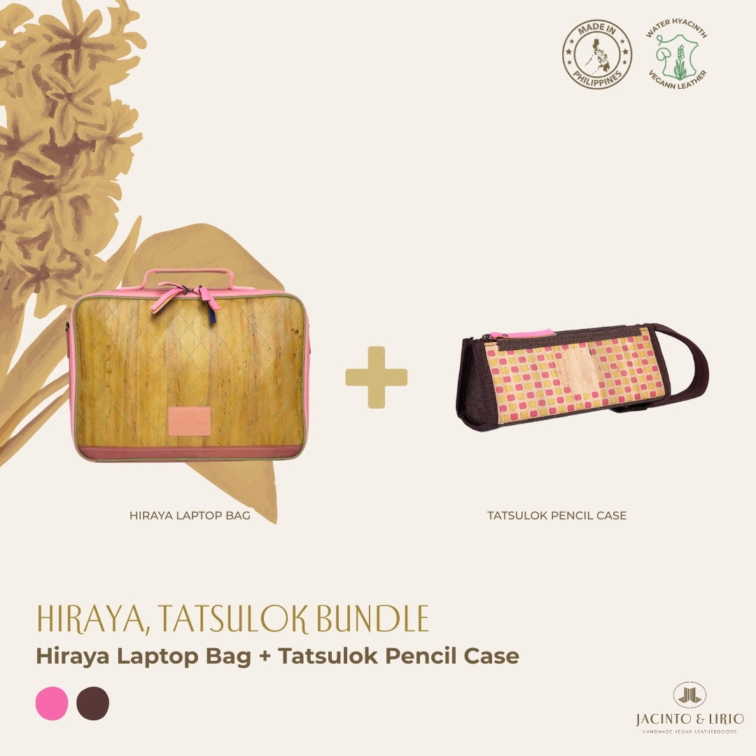 Hiraya (Pink) with Tatsulok (Chestnut Brown) bundle.