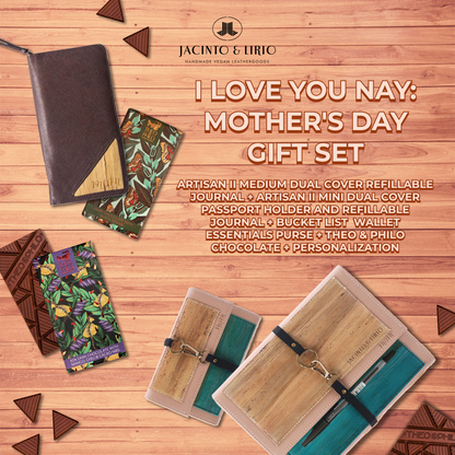 Gift set for moms with local chocolates, soy candle, and heartwarming note saying 'I Love You Nay'