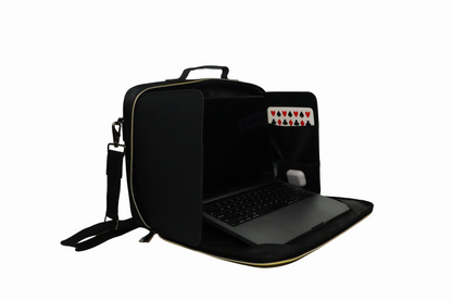 Hiraya Multifunctional and Eco-Friendly 13”/ 15” Workstation Laptop Bag with Privacy Panel, Built-In Laptop Stand, Zippered Closure & Travel Strap