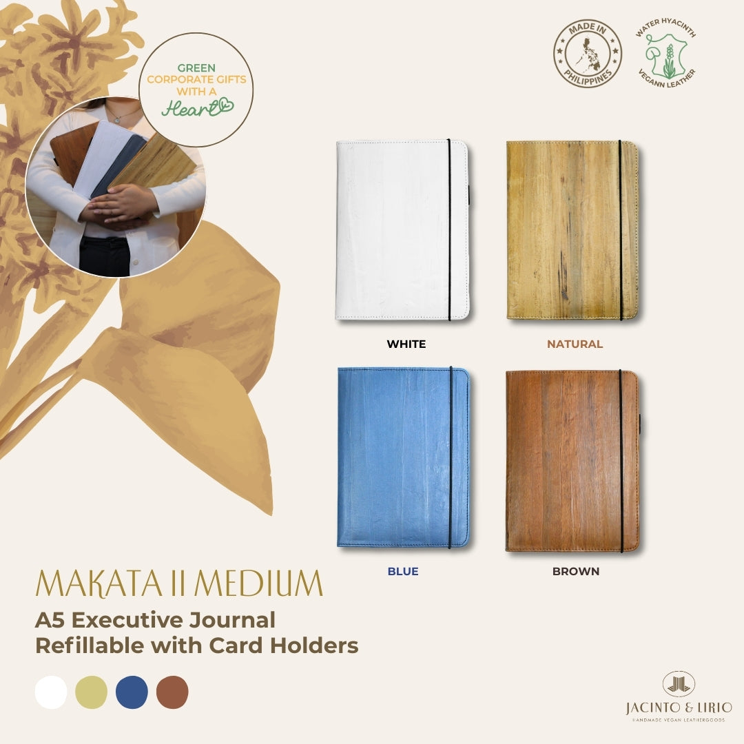 Makata II Medium A5 Executive Refillable Journal with Card Holders