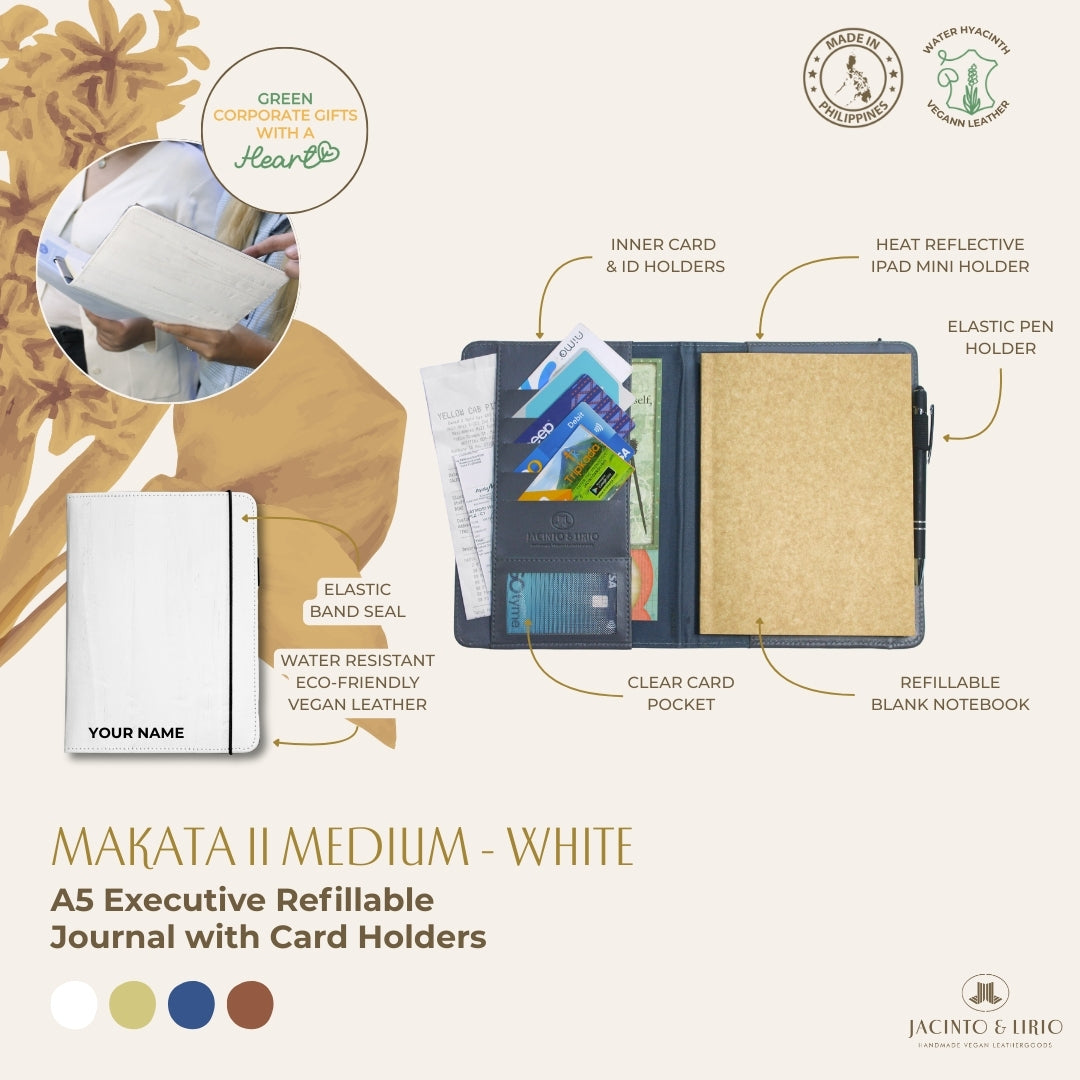 Makata II Medium A5 Executive Refillable Journal with Card Holders