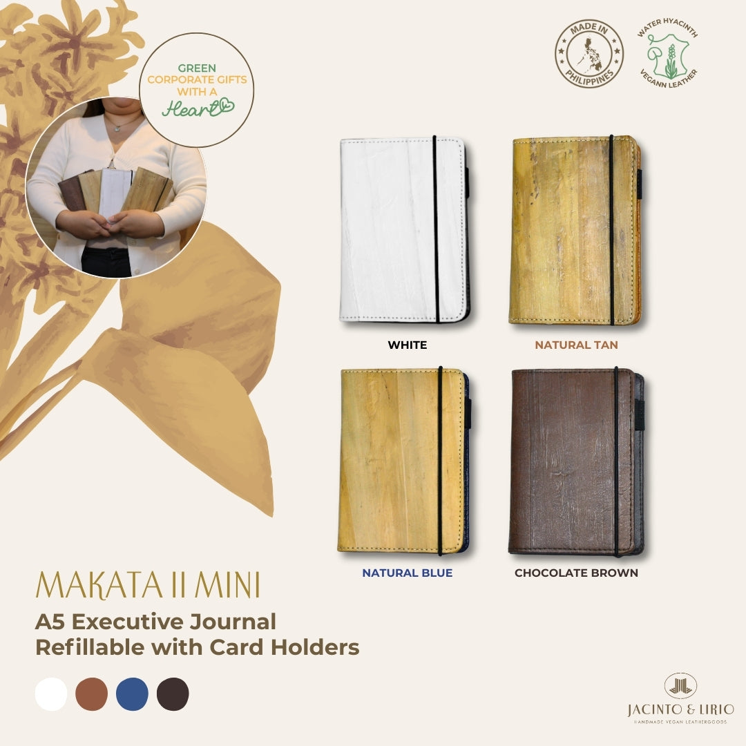 Makata II Mini Pocket 6x4” Vegan Leather Passport Holder & Mini Journal