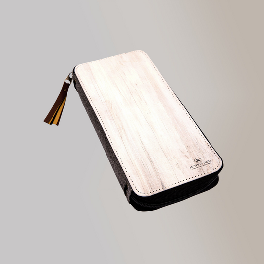 Refillable Vegan Leather Fiesta Traveler's Notebook Planner with Zipper - Standard Size