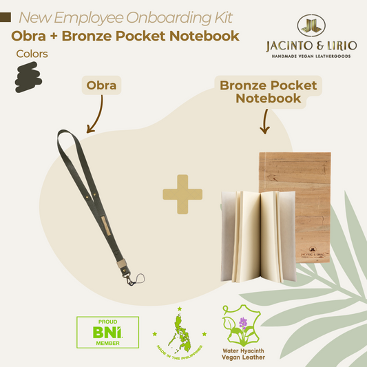 New Employee Onboarding Kit: Obra + Bronze Pocket Notebook