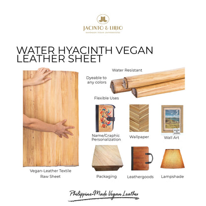 Water Hyacinth Vegan Leather Sheet - Jacinto & Lirio