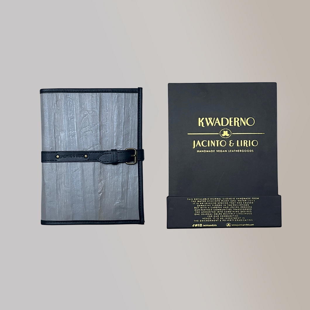 Pacem II Medium Blank Refillable Vegan Leather Journal + 1pc Gift Box Packaging Bundle - Jacinto & Lirio