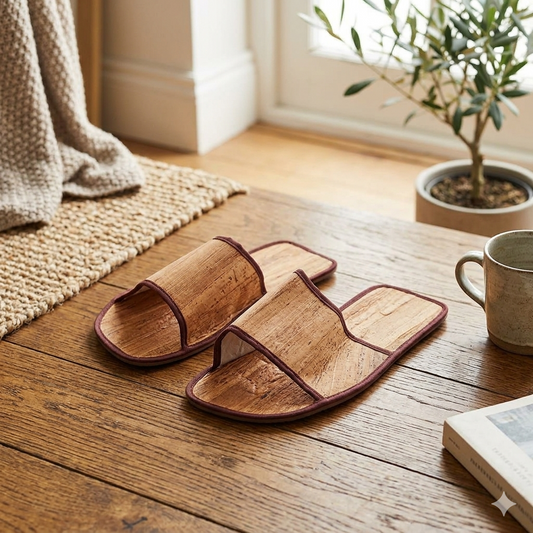 Vegan Leather Hotel Slippers
