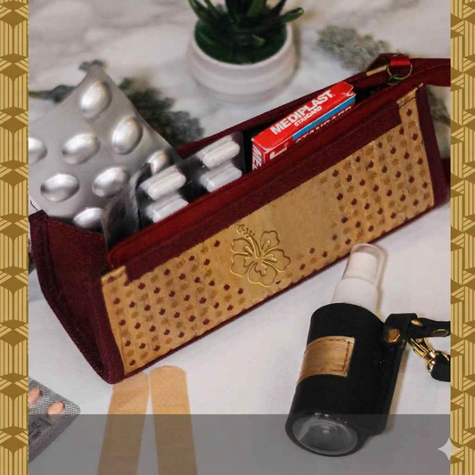 Tatsulok  Vegan Leather First Aid Kit – Compact & Secure, Makeup Bag, Jacinto & Lirio, Jacinto & Lirio. - Jacinto & Lirio