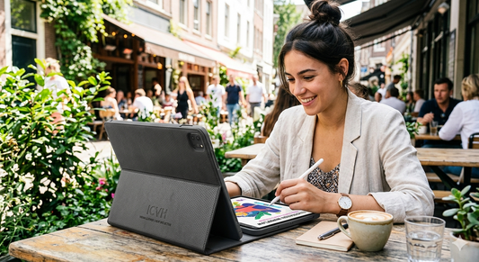 Vegan Leather Heat Reflective iPad Case with Horizontal and Portrait Orientation ICVH, iPad Case, Jacinto & Lirio, Jacinto & Lirio. - Jacinto & Lirio