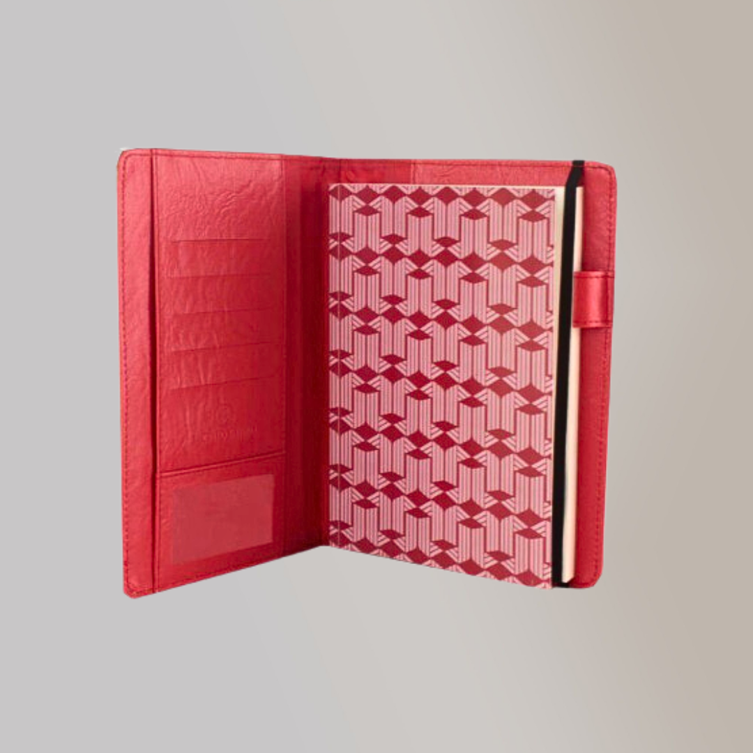 A5 Executive Journal Refillable with Card Holders - Red
