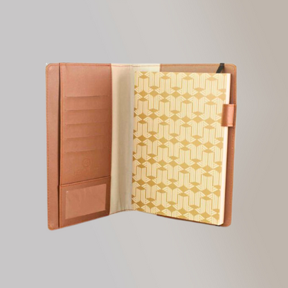 A5 Executive Journal Refillable with Card Holders - Tan