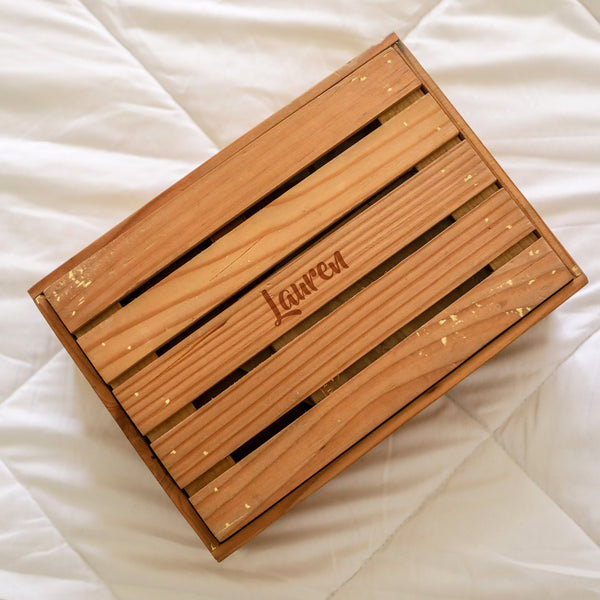 Vegan Leather Adhikain Wooden Crate Gift Box - Jacinto & Lirio