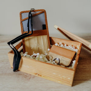 Vegan Leather Adhikain Wooden Crate Gift Box - Jacinto & Lirio