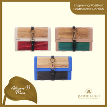 Load image into Gallery viewer, Logo Engraving Personalization on Leatherette Portion - Jacinto &amp; Lirio