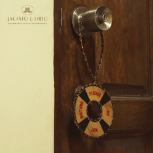 Load image into Gallery viewer, Vegan Leather Eco-friendly Water Hyacinth Do Not Disturb Resort Door Signage - Jacinto &amp; Lirio