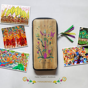 Fiesta Refillable Vegan Leather Traveler's Notebook Planner with Zipper - Standard Size (Panagbenga)