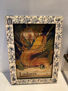 Litrato Water Hyacinth Canvas Wall Art with Wood Built Up and Printed Wooden Picture Frame - Jacinto & Lirio