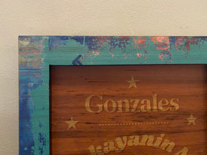 Litrato Water Hyacinth Canvas Wall Art with Wood Built Up and Printed Wooden Picture Frame - Jacinto & Lirio