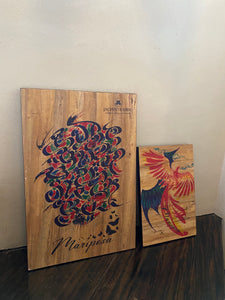 Imahe Water Hyacinth Canvas Wall Art with Wood Built Up - Jacinto & Lirio