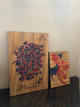 Load image into Gallery viewer, Imahe Water Hyacinth Canvas Wall Art with Wood Built Up - Jacinto &amp; Lirio