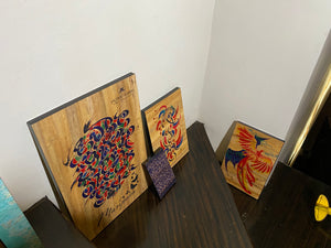 Imahe Water Hyacinth Canvas Wall Art with Wood Built Up - Jacinto & Lirio