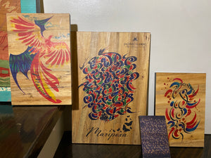Imahe Water Hyacinth Canvas Wall Art with Wood Built Up - Jacinto & Lirio