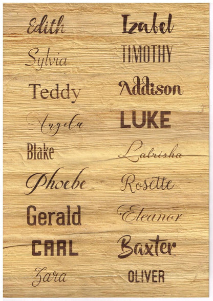 Name Engraving Personalization - Jacinto & Lirio
