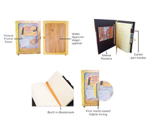 Pinto Medium Personalizable Passport Holder or Refillable Vegan Leather Journal - Jacinto & Lirio